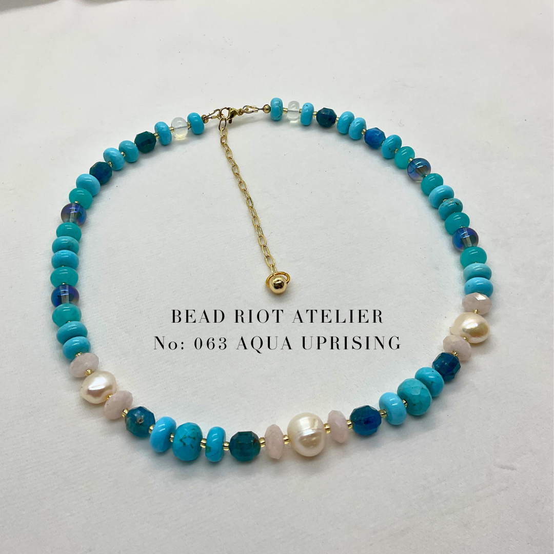 Aqua Uprising | Gemstone Necklace | Bead Riot Atelier
