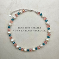 Vows & Velvet Necklace | Crystal & Pearl Necklace | Bead Riot Atelier
