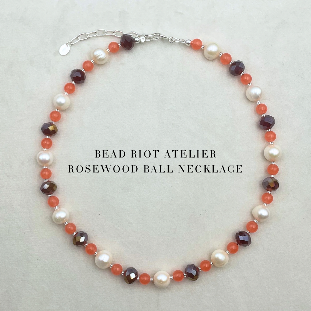 Rosewood Ball | Gemstone Necklace | Bead Riot Atelier