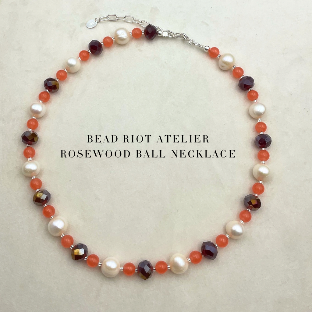Rosewood Ball | Gemstone Necklace | Bead Riot Atelier