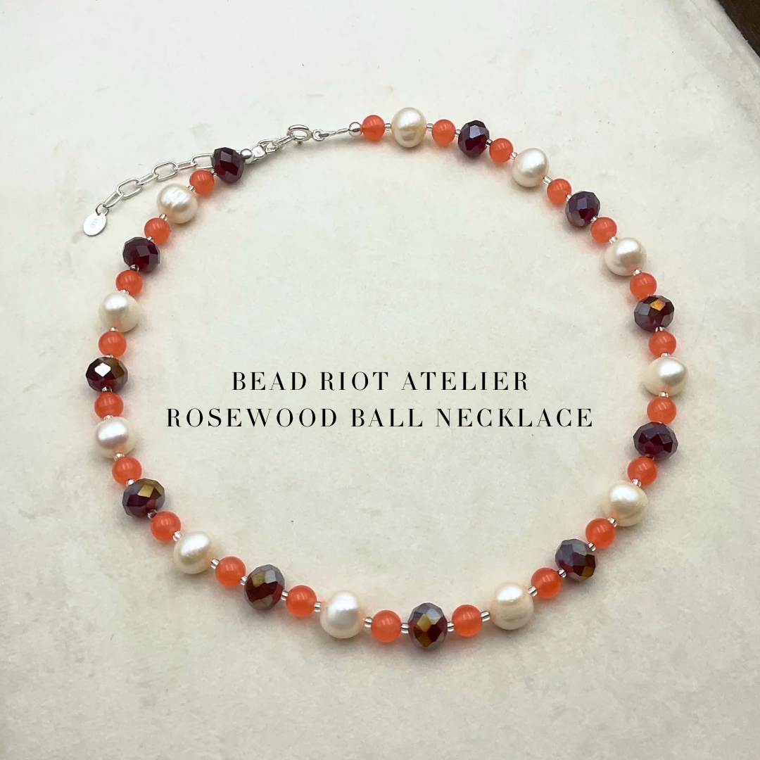 Rosewood Ball | Gemstone Necklace | Bead Riot Atelier