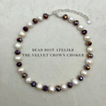 The Velvet Crown Choker | Crystal & Pearl | Bead Riot Atelier
