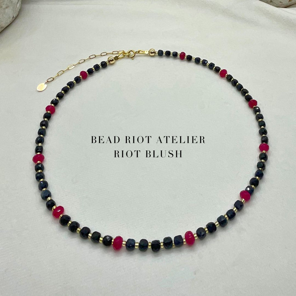 Riot Blush | Gemstone Necklace | Bead Riot Atelier