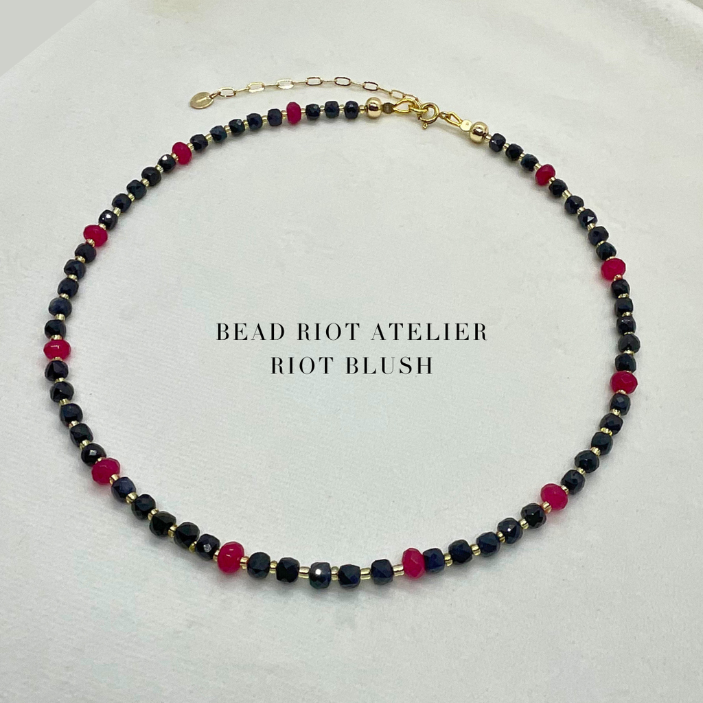Riot Blush | Gemstone Necklace | Bead Riot Atelier