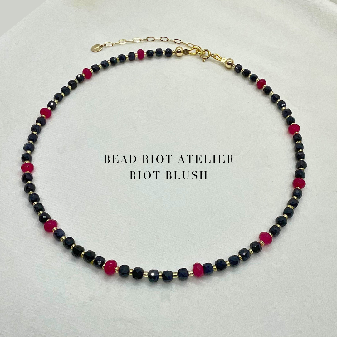 Riot Blush | Gemstone Necklace | Bead Riot Atelier