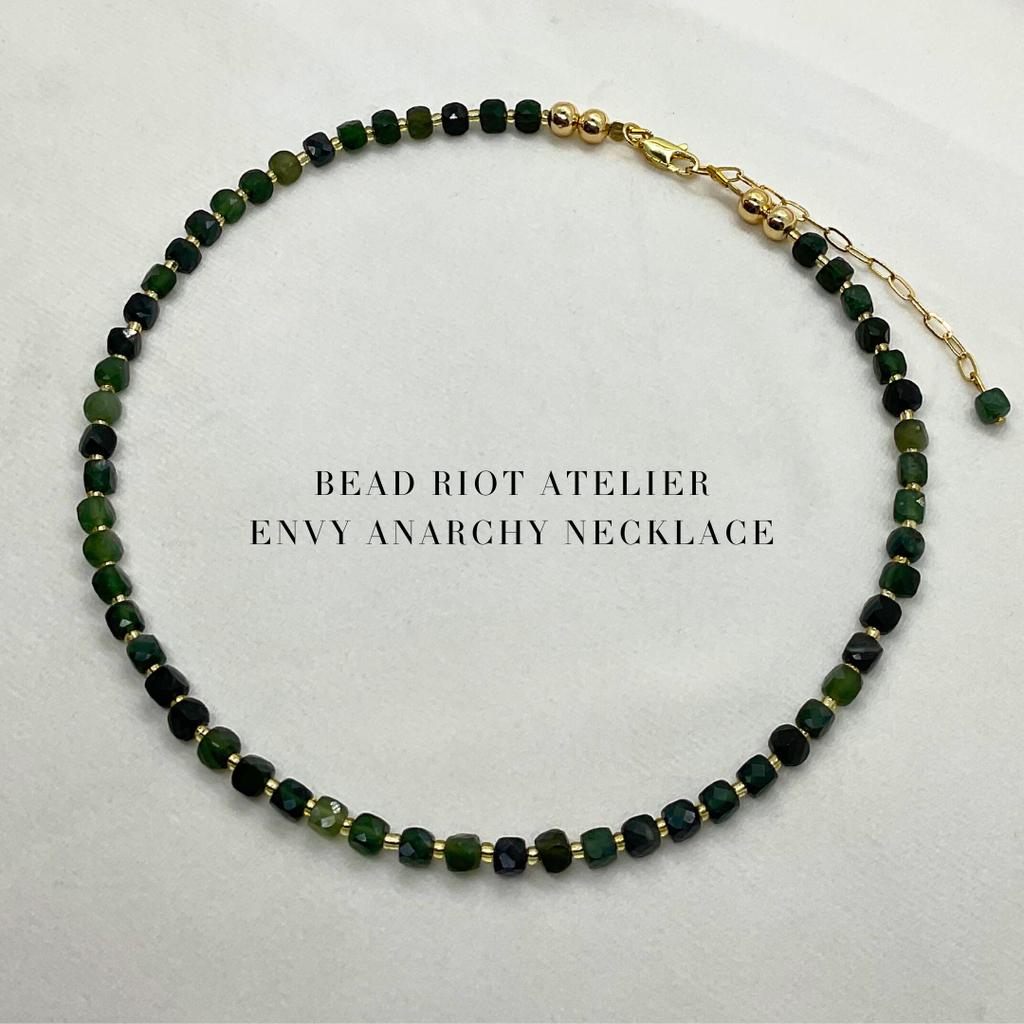 Envy | Gemstone Necklace | Bead Riot Atelier