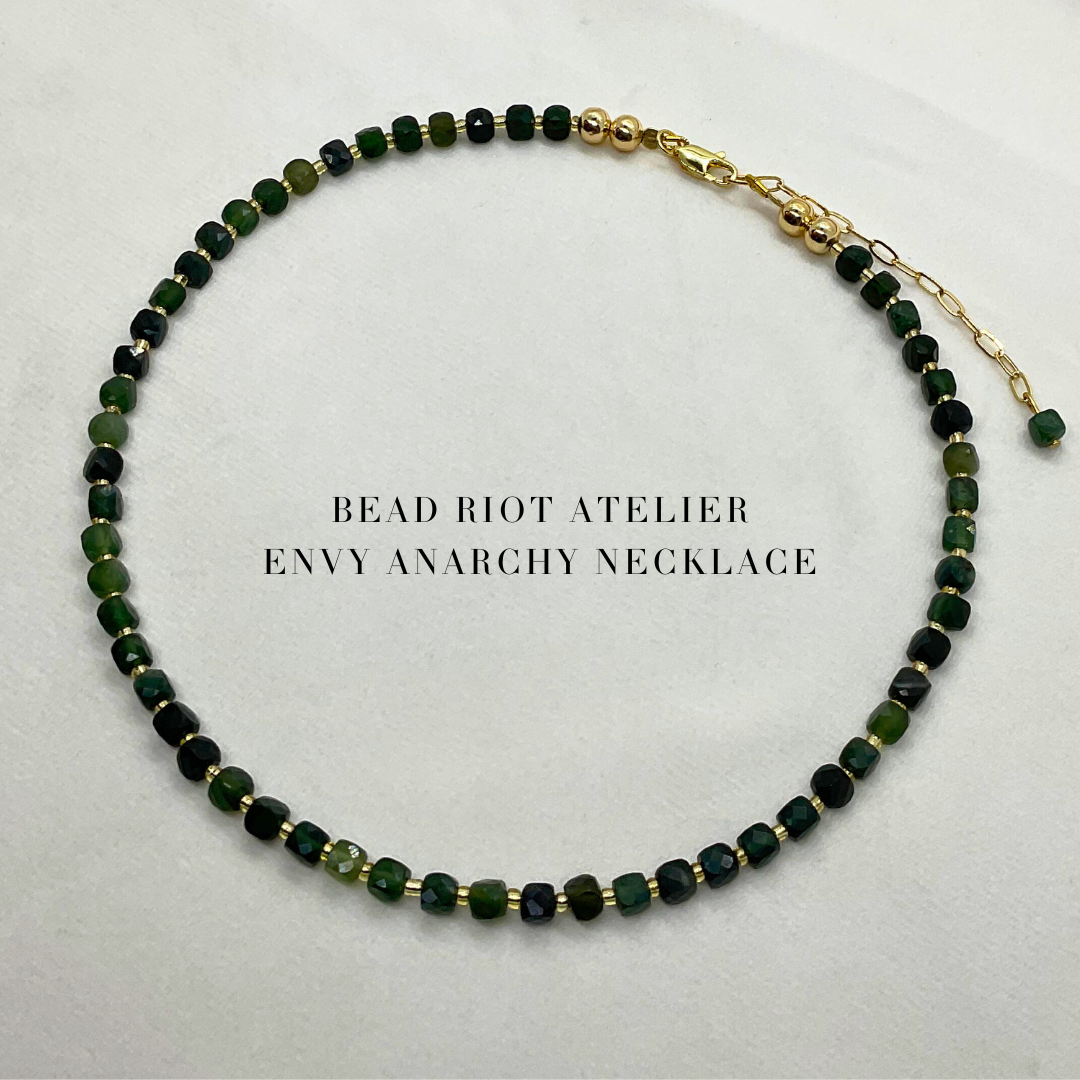 Envy | Gemstone Necklace | Bead Riot Atelier