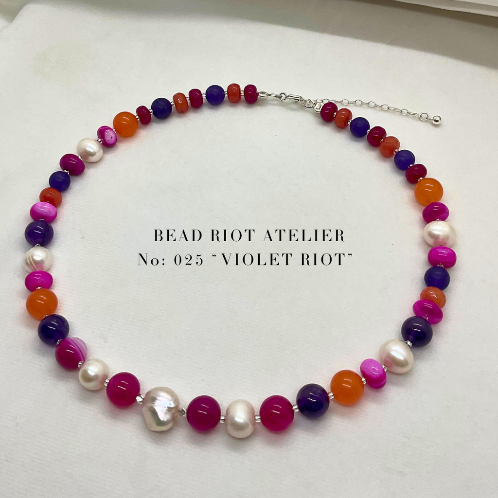 Violet Riot | Gemstone Necklace | Bead Riot Atelier