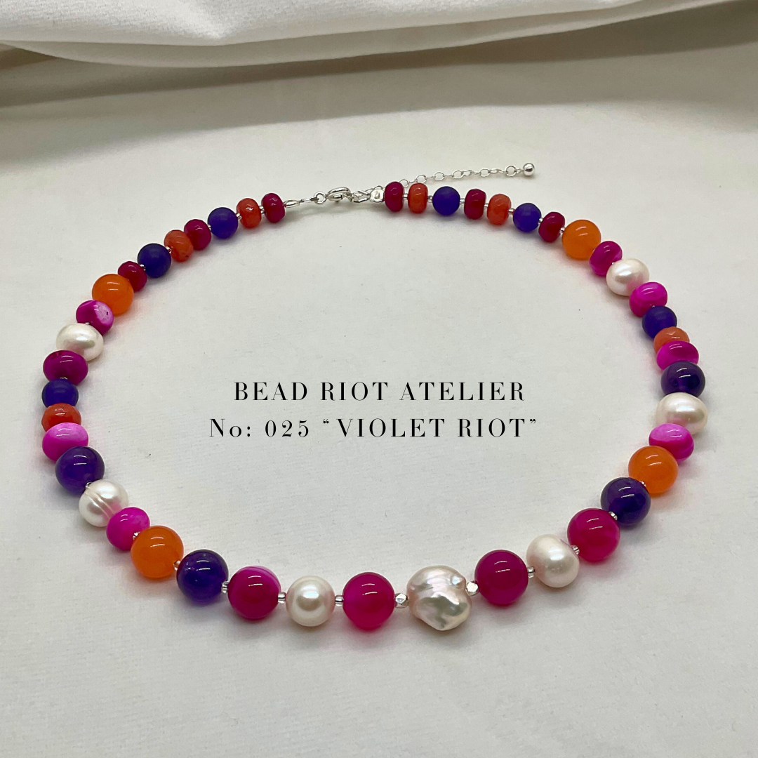 Violet Riot | Gemstone Necklace | Bead Riot Atelier