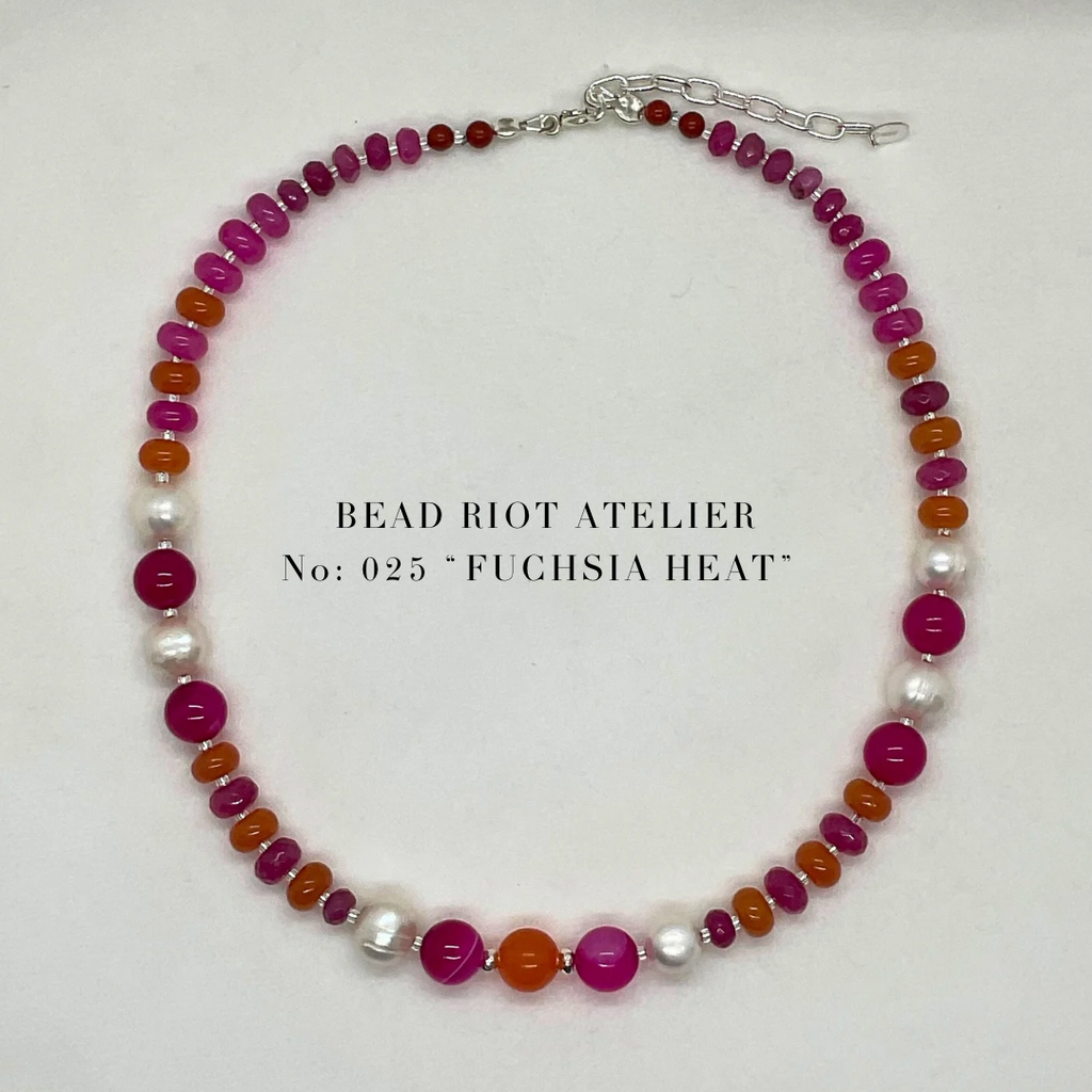 Fuchsia Heat | Gemstone Necklace | Bead Riot Atelier