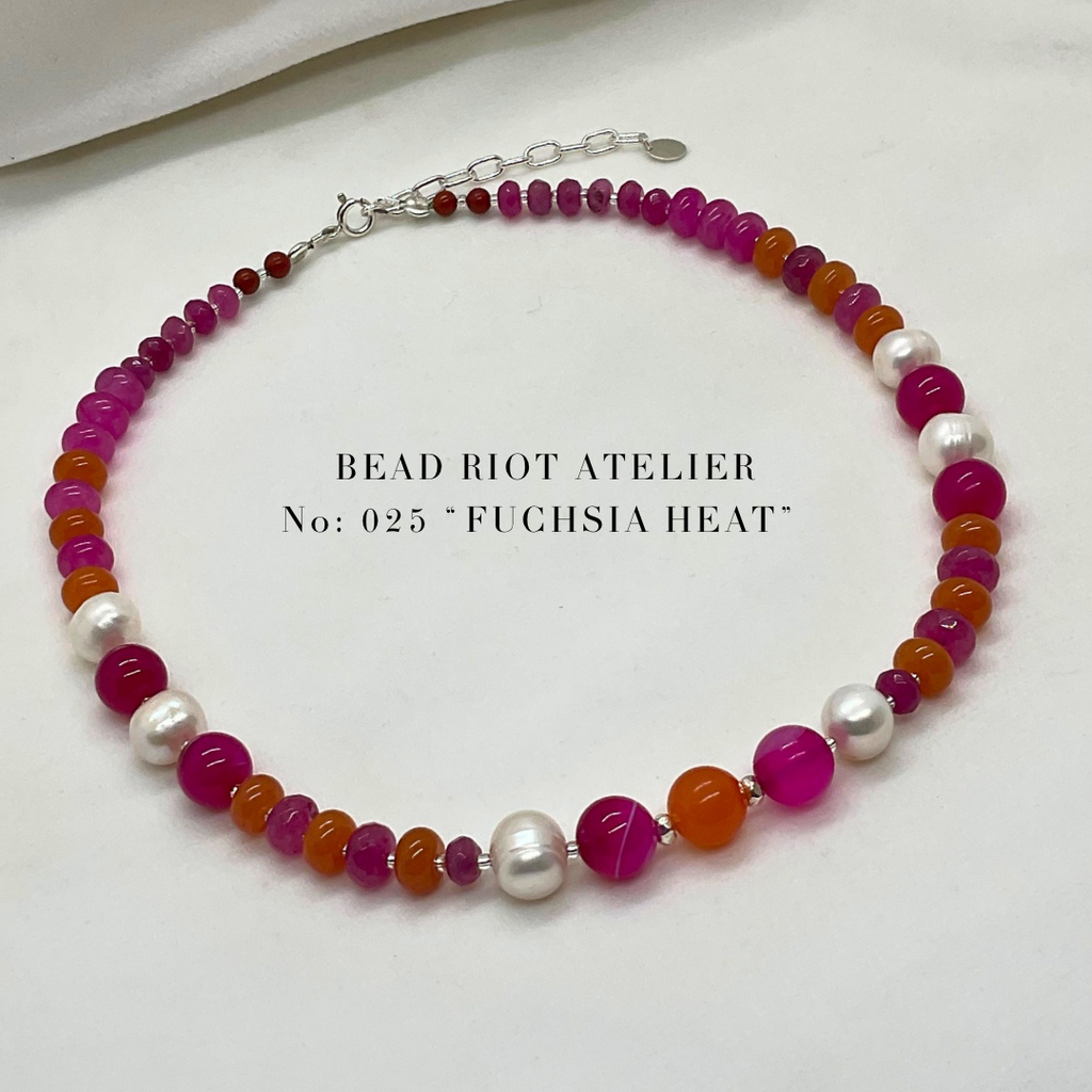 Fuchsia Heat | Gemstone Necklace | Bead Riot Atelier