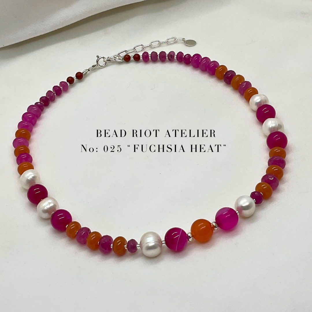 Fuchsia Heat | Gemstone Necklace | Bead Riot Atelier