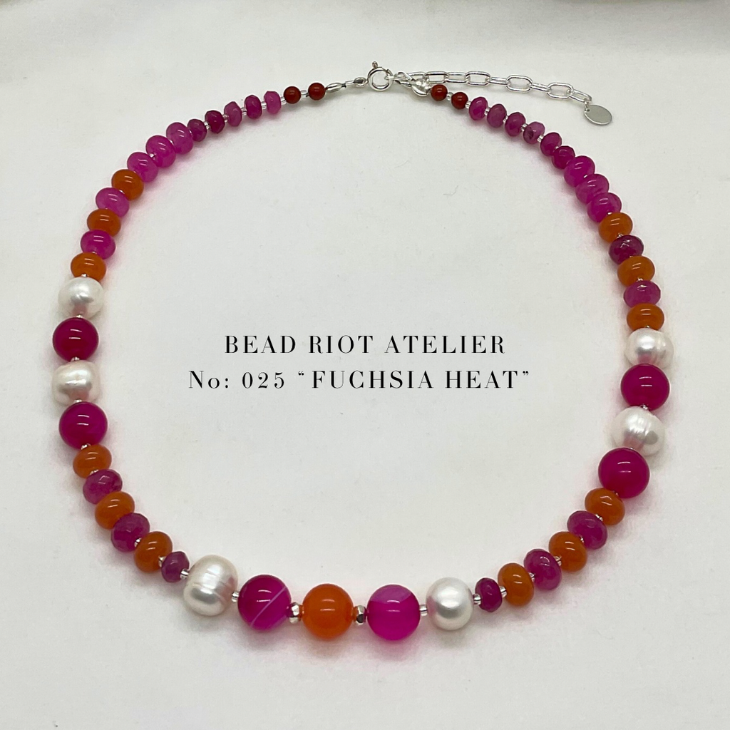 Fuchsia Heat | Gemstone Necklace | Bead Riot Atelier