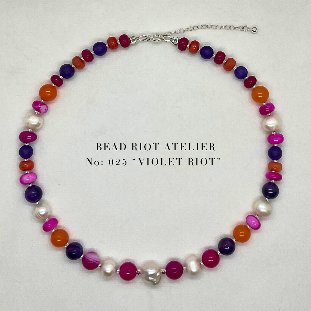 Violet Riot | Gemstone Necklace | Bead Riot Atelier
